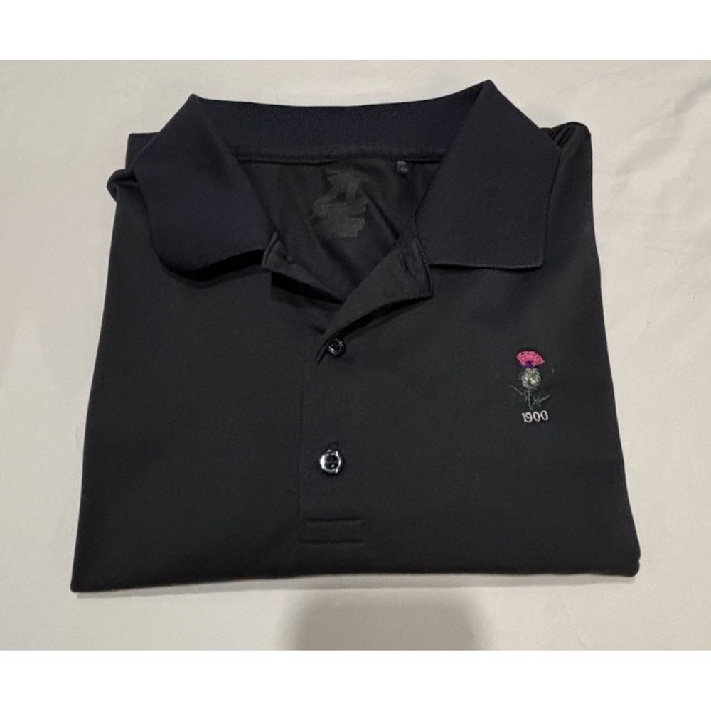 Antigua Thorny Lea Golf Club Performance Polo Men's Large 46 Chest Black